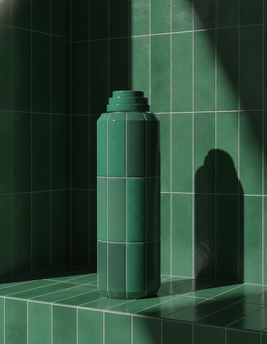 Green Subway, glazed green tile design